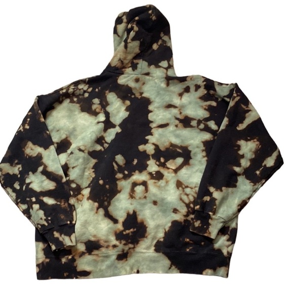 BLACK TIE DYE ULTIMATE COTTON HANES HOODIE MENS XL - Picture 6 of 6